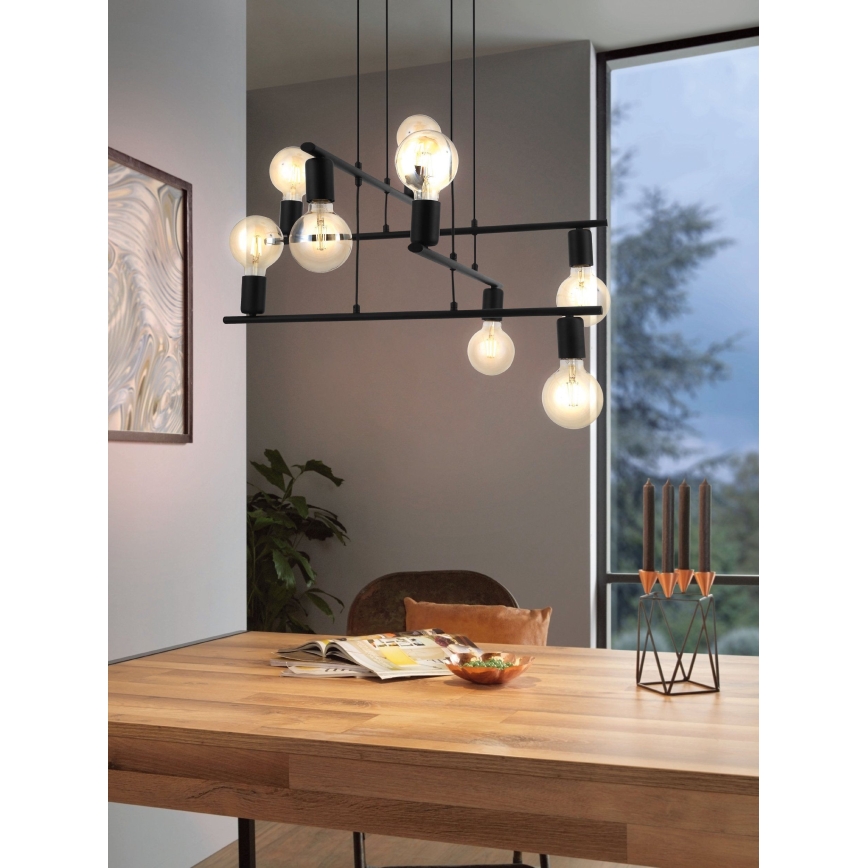 Eglo - Lestenec na vrvici 8xE27/40W/230V
