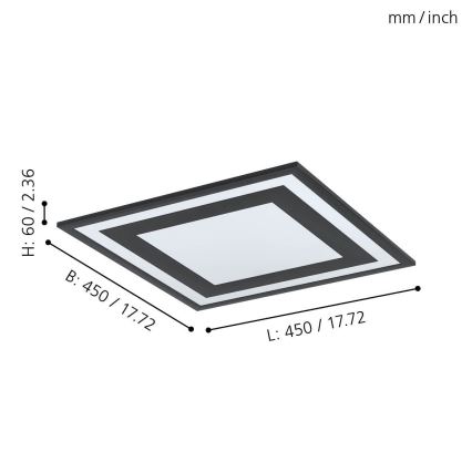 Eglo - LED Stropna svetilka LED/24W/230V