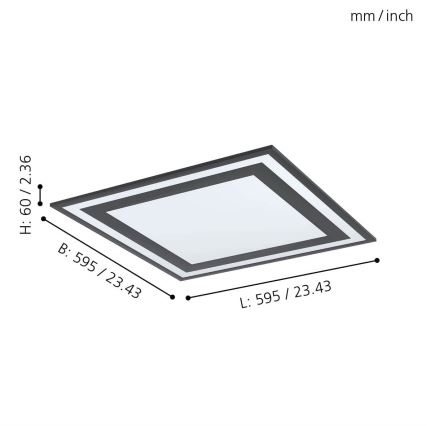 Eglo - LED Stropna svetilka LED/36W/230V