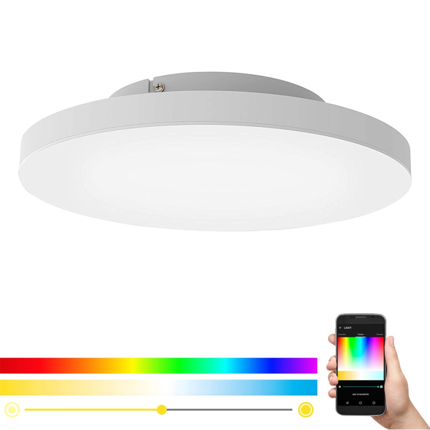 Eglo - LED RGB Zatemnitvena stropna svetilka TURCONA-C LED/20W/230V + Daljinski upravljalnik