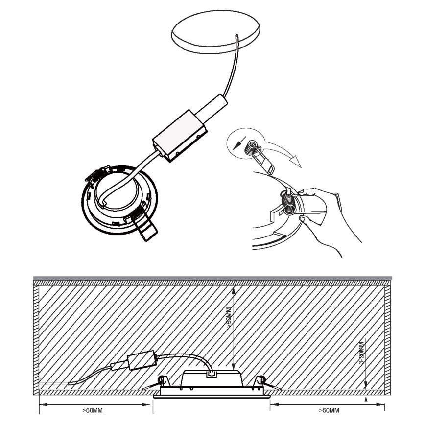 Eglo - LED vgradna stropna svetilka LED/2,7W/230V premer 8,6 cm