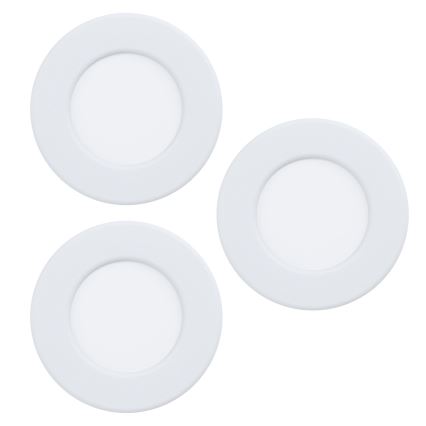 Eglo - KOMPLET 3x LED vgradna stropna svetilka FUEVA 5 LED/2,7W/230V premer 8,6 cm