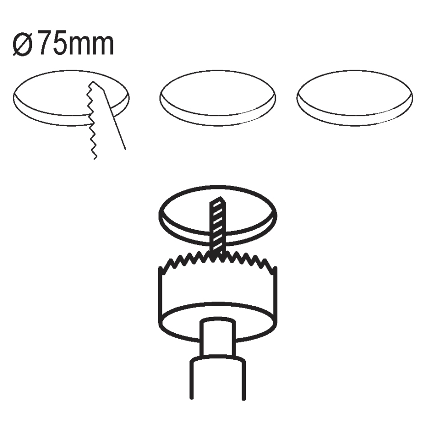 Eglo - KOMPLET 3x LED vgradna stropna svetilka FUEVA 5 LED/2,7W/230V premer 8,6 cm