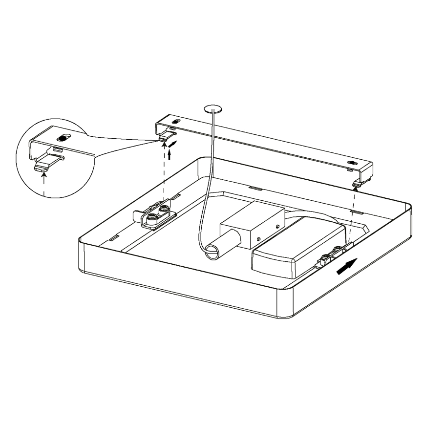Eglo - LED stropna svetilka LED/16,5W/230V 21x21 cm
