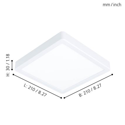 Eglo - LED Stropna svetilka LED/16,5W/230V