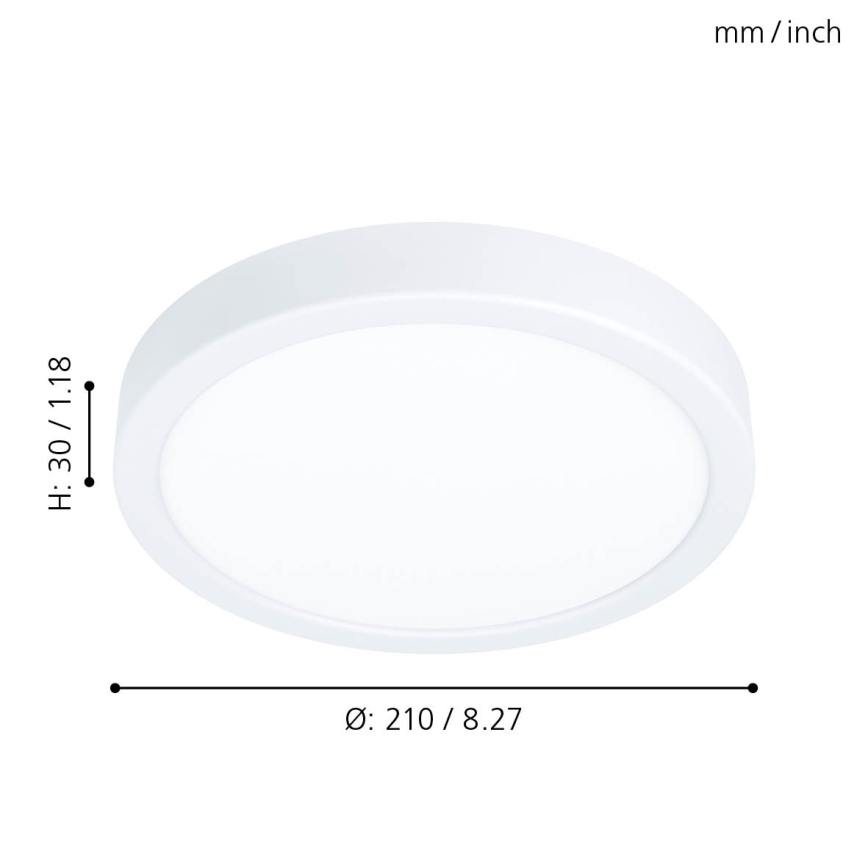 Eglo - LED Zatemnitvena stropna svetilka LED/16,5W/230V