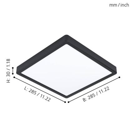 Eglo - LED Kopalniška stropna svetilka LED/20W/230V IP44