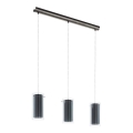 Eglo 99286 - Lestenec na vrvici PINTO TEKSTIL 3xE27/16W/230V