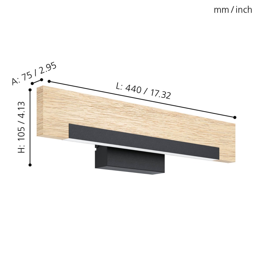 Eglo - LED Stenska svetilka LED/9,6W/230V