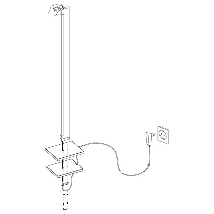 Eglo - LED Zatemnitvena talna svetilka CAMACHO LED/22W/230V