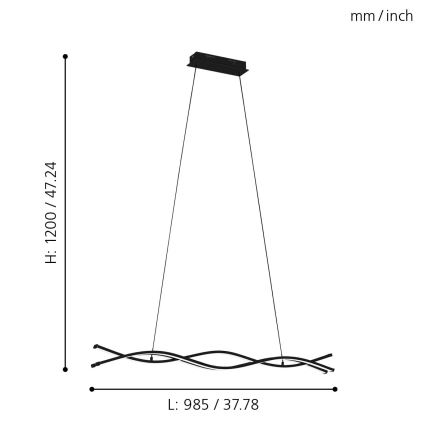 Eglo - LED Stropna svetilka LED/36W/230V