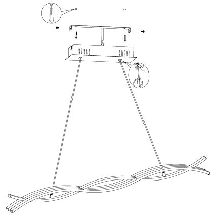 Eglo - LED Stropna svetilka LED/36W/230V