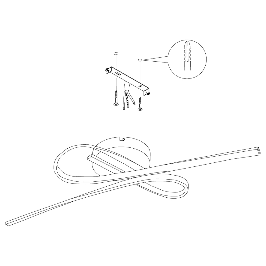 Eglo - LED Stropna svetilka LED/21W/230V