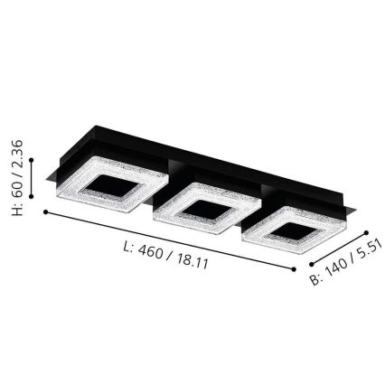 Eglo - LED Stropna svetilka 3xLED/4W/230V