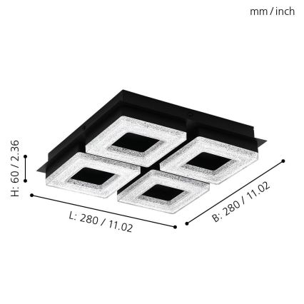 Eglo - LED Stropna svetilka 4xLED/4W/230V