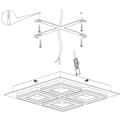 Eglo - LED Stropna svetilka 4xLED/4W/230V