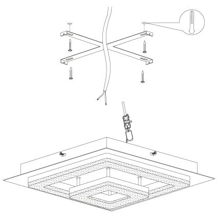Eglo - LED Stropna svetilka LED/12W/230V