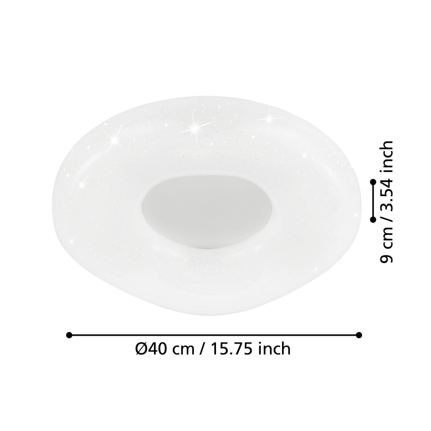 Eglo - LED Zatemnitvena stropna svetilka LED/18W/230V + Daljinski upravljalnik