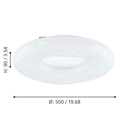 Eglo - LED Zatemnitvena stropna svetilka LED/24W/230V + Daljinski upravljalnik