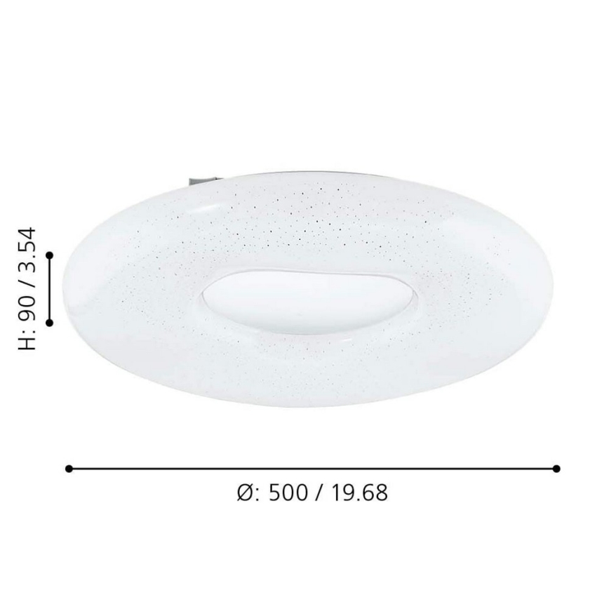 Eglo - LED Zatemnitvena stropna svetilka LED/24W/230V + Daljinski upravljalnik