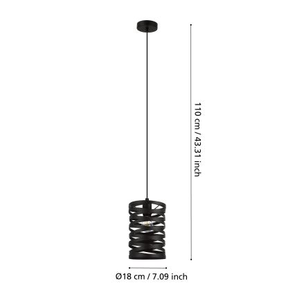 Eglo - Lestenec na vrvici 1xE27/40W/230V