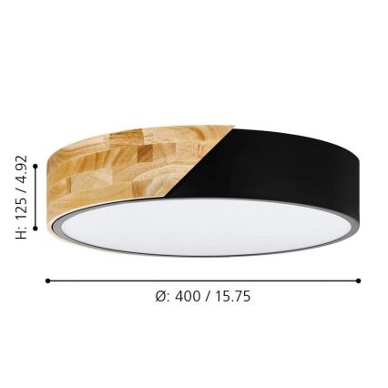 Eglo - Stropna svetilka 2xE27/28W/230V
