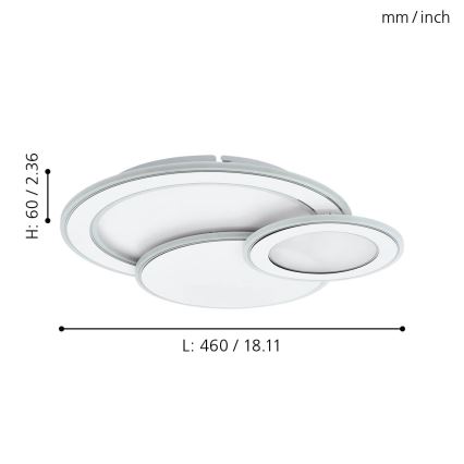 Eglo - LED Stropna svetilka 3xLED/11W/230V