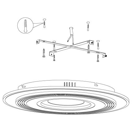 Eglo - LED Stropna svetilka 3xLED/16W/230V