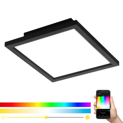 Eglo - LED RGB stropna svetilka SALOBRENA-C z možnostjo zatemnitve LED/16W/230V 30x30 cm + daljinski upravljalnik