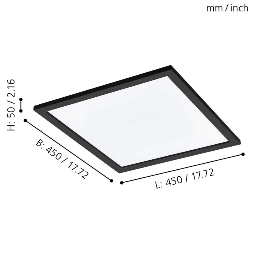 Eglo - LED RGBW Zatemnitvena stropna svetilka SALOBRENA-C LED/20W/230V + Daljinski upravljalnik