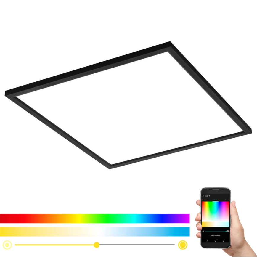 Eglo - LED RGB Zatemnitvena stropna svetilka SALOBRENA-C LED/30,5W/230V + Daljinski upravljalnik