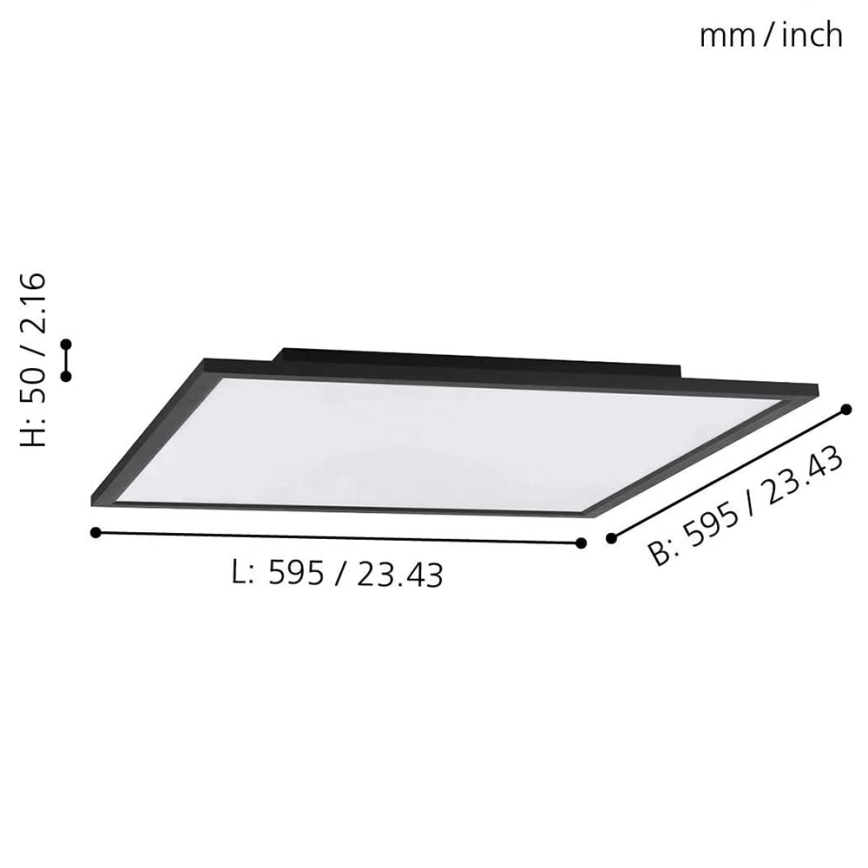 Eglo - LED RGB Zatemnitvena stropna svetilka SALOBRENA-C LED/30,5W/230V + Daljinski upravljalnik
