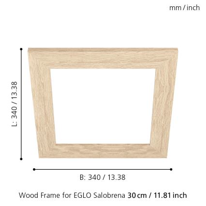 Eglo 99421 - Okvir za stropno svetilko SALOBRENA 300x300 mm
