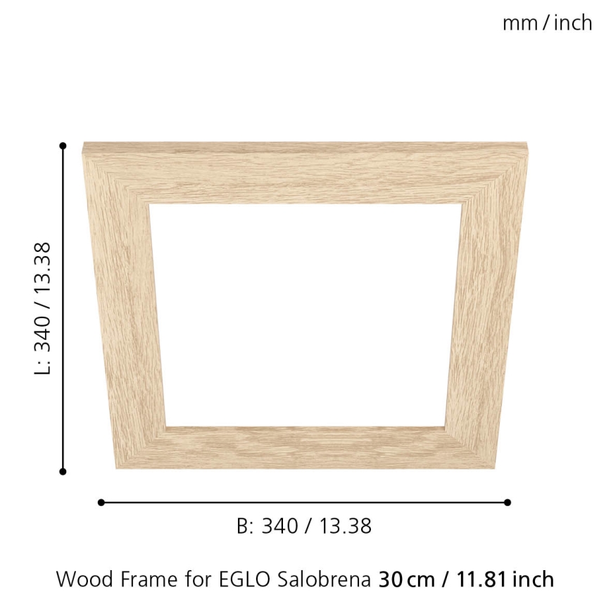 Eglo 99421 - Okvir za stropno svetilko SALOBRENA 300x300 mm