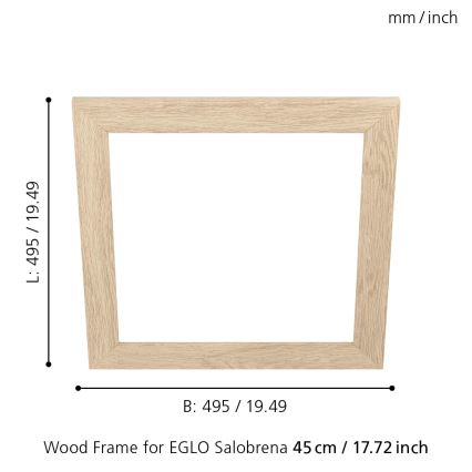 Eglo 99422 - Okvir za stropno svetilko SALOBRENA 450x450 mm