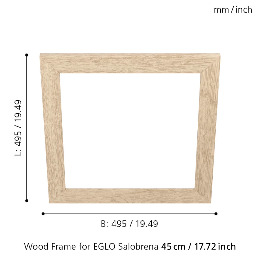 Eglo 99422 - Okvir za stropno svetilko SALOBRENA 450x450 mm