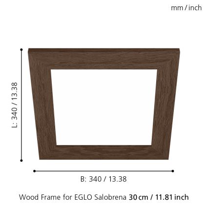 Eglo 99425 - Okvir za stropno svetilko SALOBRENA 300x300 mm