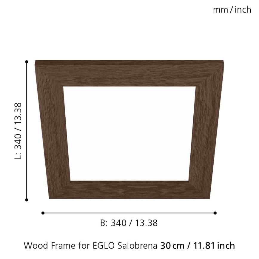 Eglo 99425 - Okvir za stropno svetilko SALOBRENA 300x300 mm