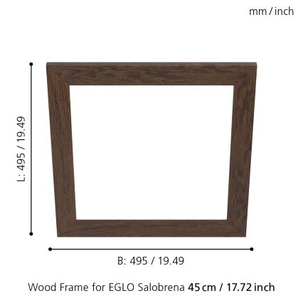 Eglo - Okvir za svetilko SALOBRENA 450x450 mm