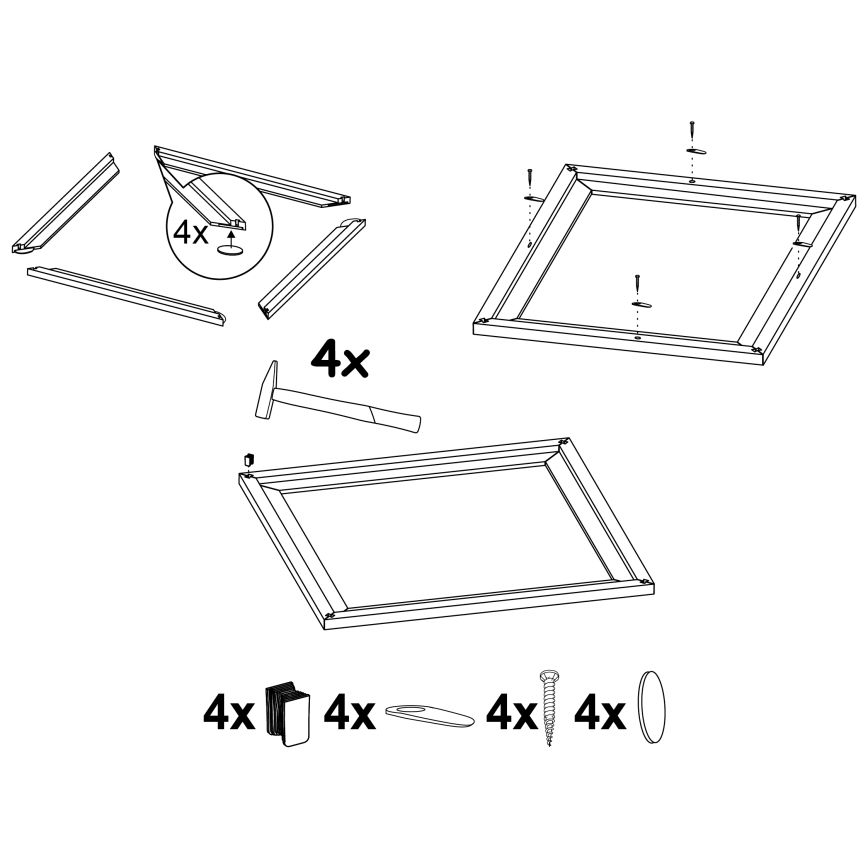 Eglo - Okvir za svetilko SALOBRENA 450x450 mm
