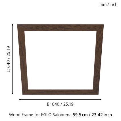 Eglo - Okvir za svetilko SALOBRENA 595x595 mm
