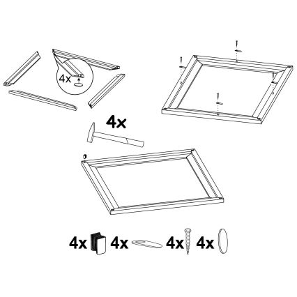 Eglo - Okvir za svetilko SALOBRENA 450x450 mm