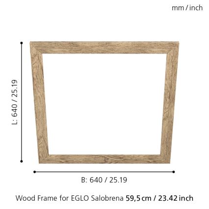 Eglo - Okvir za svetilko SALOBRENA 595x595 mm