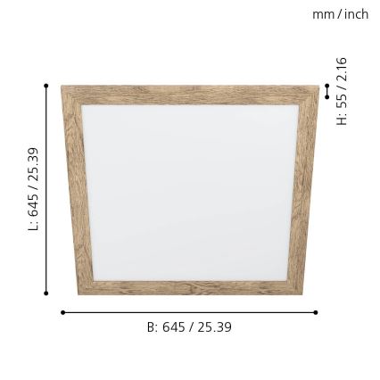 Eglo - LED Stropna svetilka LED/32W/230V 645x645 mm
