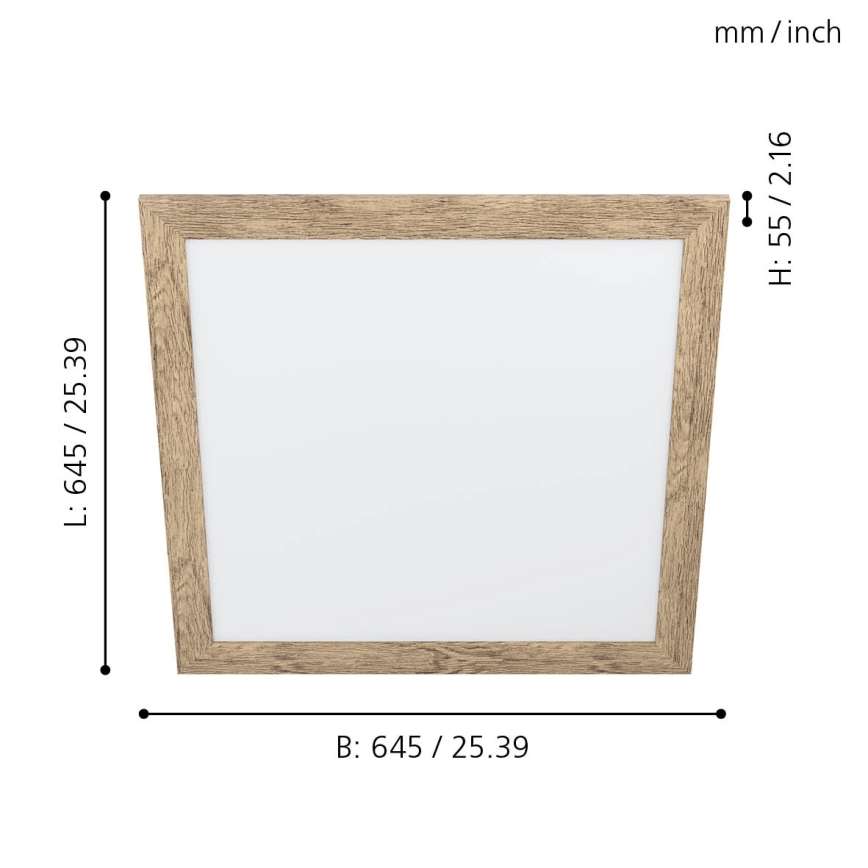 Eglo - LED Stropna svetilka LED/32W/230V 645x645 mm