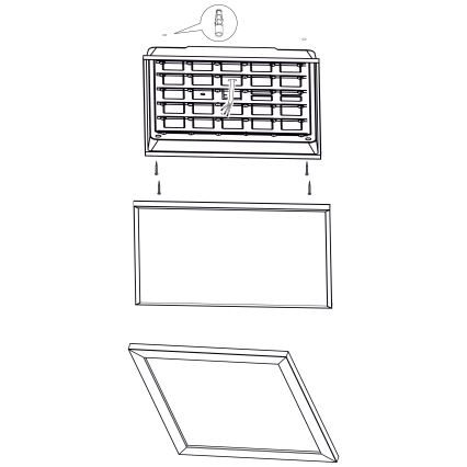 Eglo - LED Stropna svetilka LED/32W/230V 645x645 mm