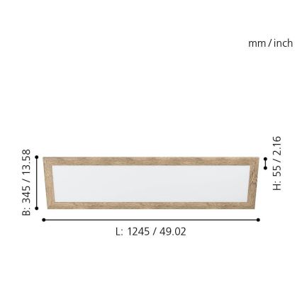 Eglo - LED stropna svetilka LED/32W/230V 345x1245 mm
