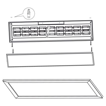 Eglo - LED stropna svetilka LED/32W/230V 345x1245 mm