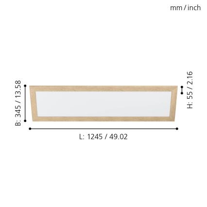 Eglo - LED Stropna svetilka LED/32W/230V 345x1245 mm