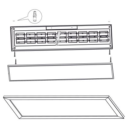 Eglo - LED Stropna svetilka LED/32W/230V 345x1245 mm